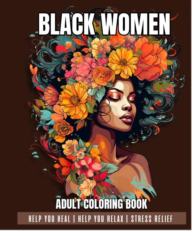 Black Women Adult Coloring Book - (Digital Download)