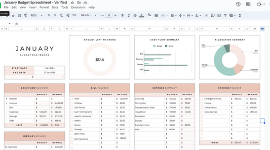 Ultimate Budget Spreadsheet For Beginners - Google Sheets